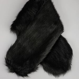 Elegant Black Faux Fur Scarf
